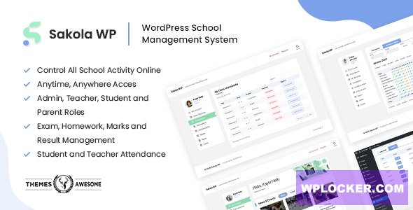 Download free SakolaWP v1.0.0 – WordPress School Management System