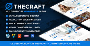 Download free TheCraft v1.8 – Responsive Multipurpose WordPress Theme