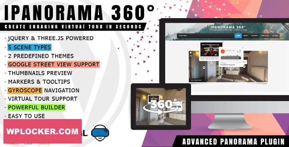 Download free iPanorama 360° v1.6.2 – Virtual Tour Builder for WordPress