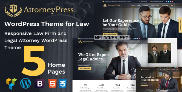 Attorney Press v2.1.2 – Lawyer WordPress Theme