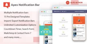 Download free Apex Notification Bar v2.1.4 – Responsive Notification Bar