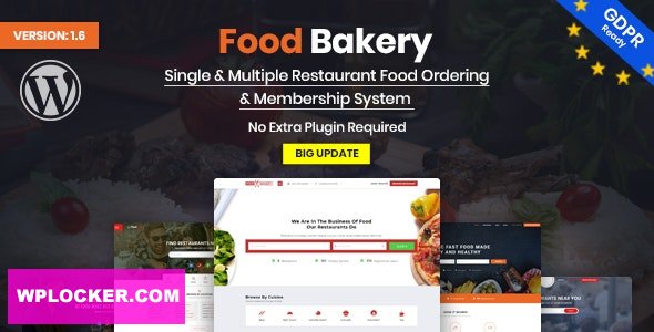 Download free FoodBakery v2.0 – Food Delivery Restaurant Directory WordPress Theme