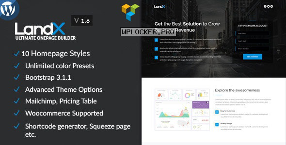 LandX v1.8.0 – Multipurpose WordPress Landing Page