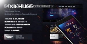 PixieHuge v1.1.7 – eSports Gaming Theme For Clans & Organizations