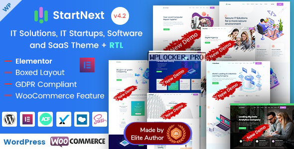 StartNext v4.2 – IT Startups WordPress Theme