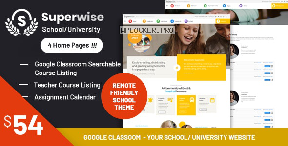 Superwise v2.9.1 – Modern Education and Google Classroom WordPress Theme