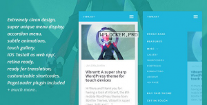 Vibrant v1.5 – A Super Sharp WordPress Mobile Theme