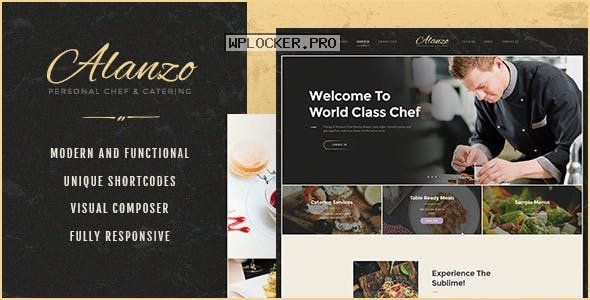 Alanzo v1.0.4 – Personal Chef & Catering WordPress Theme