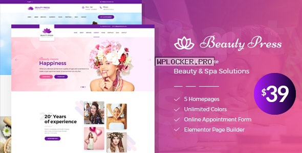 Beauty Salon Spa v2.4 – WordPress Theme