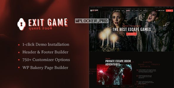 Exit Game v1.2.2 – Real-Life Room Escape WordPress Theme