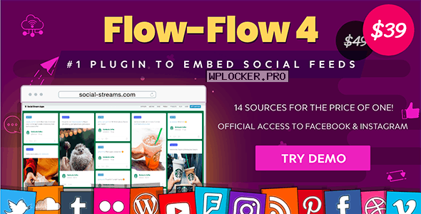 Flow-Flow v4.6.6 – WordPress Social Stream Plugin