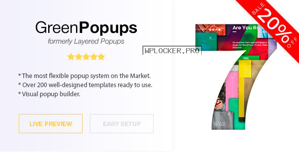 Green Popups (formerly Layered Popups) v7.1.1 – Popup Plugin for WordPress