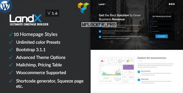 LandX v1.8.3 – Multipurpose WordPress Landing Page