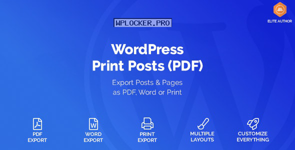 WordPress Print Posts & Pages (PDF) v1.5.1
