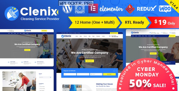 Clenix v1.4.4 – Cleaning Services WordPress Theme