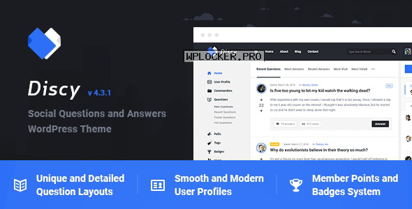 Discy v4.3.1 – Social Questions and Answers WordPress Theme