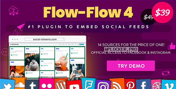 Flow-Flow v4.6.11 – WordPress Social Stream Plugin