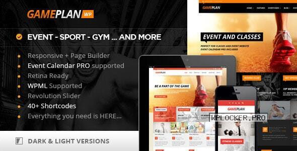 Gameplan v1.6.2 – Event and Gym Fitness Theme