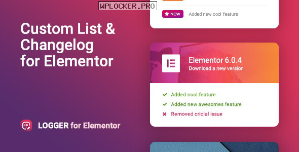 Logger v1.0.5 – Changelog & Custom List for Elementor