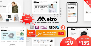 Metro v1.4.9 – Minimal WooCommerce WordPress Theme