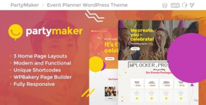 PartyMaker v1.1.4 – Event Planner & Wedding Agency WordPress Theme