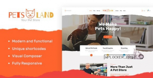Pets Land v1.2.2 – Domestic Animals Shop & Veterinary WordPress Theme
