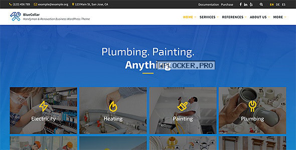 BlueCollar v2.5.9 – Handyman & Renovation Business WordPress Theme
