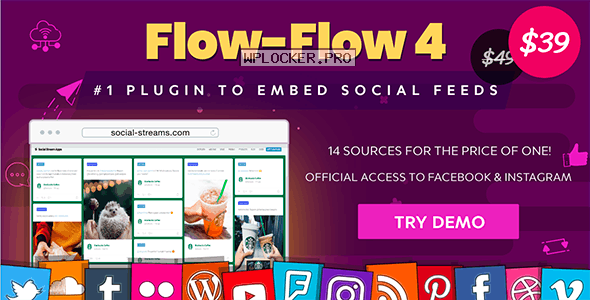 Flow-Flow v4.7.0 – WordPress Social Stream Plugin