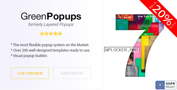 Green Popups (formerly Layered Popups) v7.1.4 – Popup Plugin for WordPress
