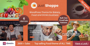 Justshoppe v11.2 – Elementor Cake Bakery WordPress Theme