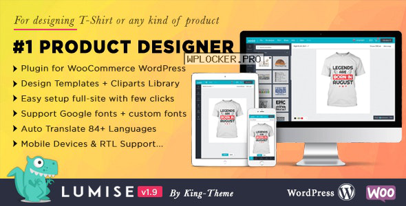 Lumise Product Designer v1.9.8 – WooCommerce WordPress