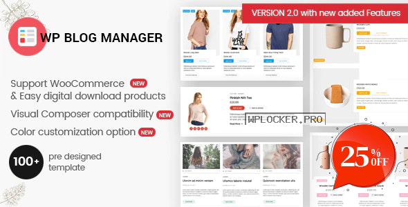 WP Blog Manager v2.0.4 – Plugin to Manage Design Blog