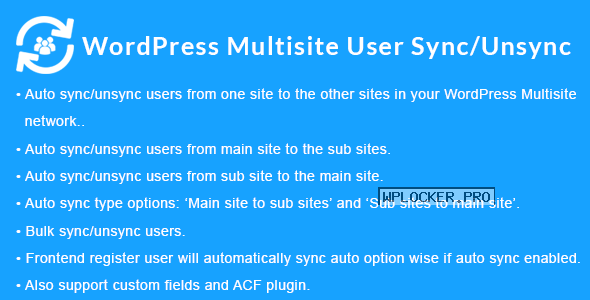 WordPress Multisite User Sync/Unsync v1.5.0