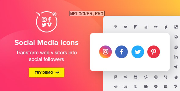 WordPress Social Media Icons v1.7.1 – Social Icons Plugin