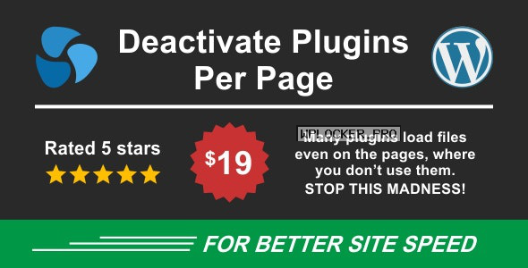Deactivate Plugins Per Page v1.12.0 – Improve WordPress Performance