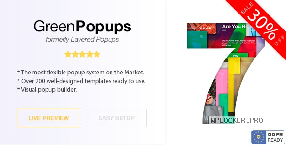 Green Popups (formerly Layered Popups) v7.1.6 – Popup Plugin for WordPress