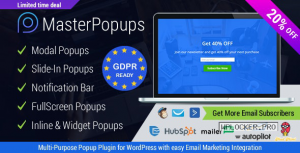 Master Popups v3.6.5 – Popup Plugin for Lead Generation