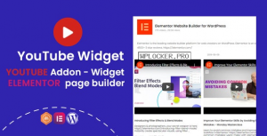 YouTube Widgets v1.0.1 – Addon for elementor page builder