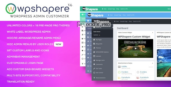 WPShapere v6.1.10 – WordPress Admin Theme