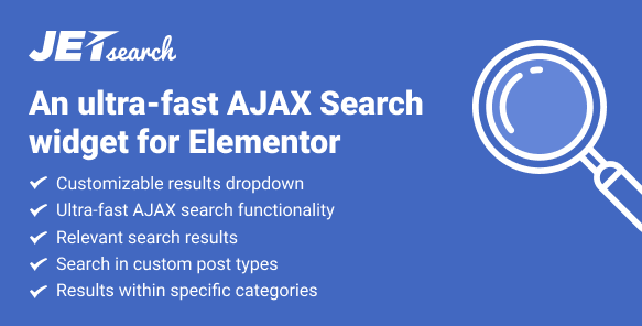 JetSearch v2.1.10 – AJAX Search widget for Elementor