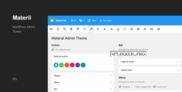 Materil v1.3.0 – WordPress Material Design Admin Theme