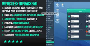 WP OS Desktop Backend v1.159 – More than a WordPress Admin Theme
