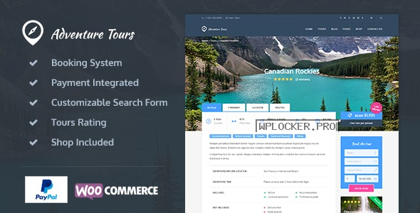 Adventure Tours v4.1.7 – WordPress Tour/Travel Theme