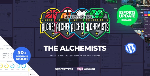 Alchemists v4.4.6 – Sports, eSports & Gaming Club and News WordPress Theme