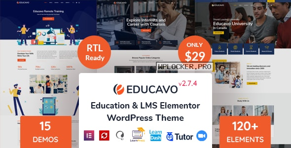 Educavo v2.7.4 – Online Courses & Education WordPress Theme
