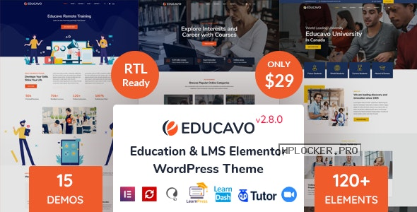Educavo v2.8.0 – Online Courses & Education WordPress Theme