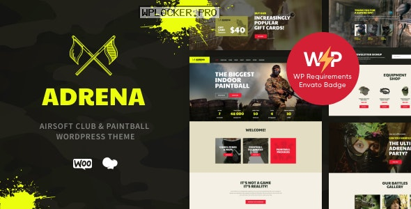 Adrena v1.2.5 – Airsoft Club & Paintball WordPress Theme