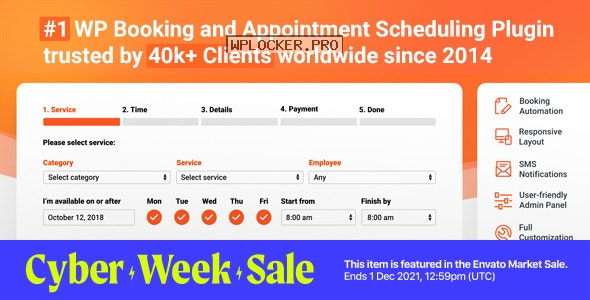 Bookly Booking Plugin v20.4 + Pro Addon v4.4nulled