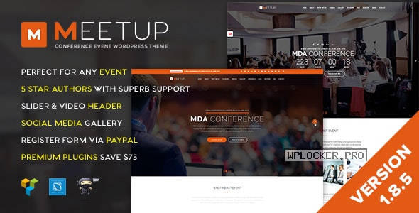 Meetup v1.8.5 – Conference Event WordPress Theme