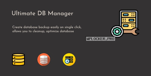 Ultimate DB Manager v1.0.3 – WordPress Database Backup, Cleanup & Optimize Plugin